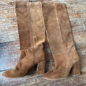 ZARA Suede Knee High Boots